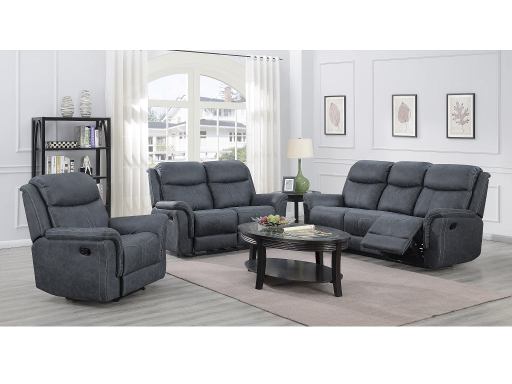 Portland Slate Grey Reclining Sofa Range by Annaghmore