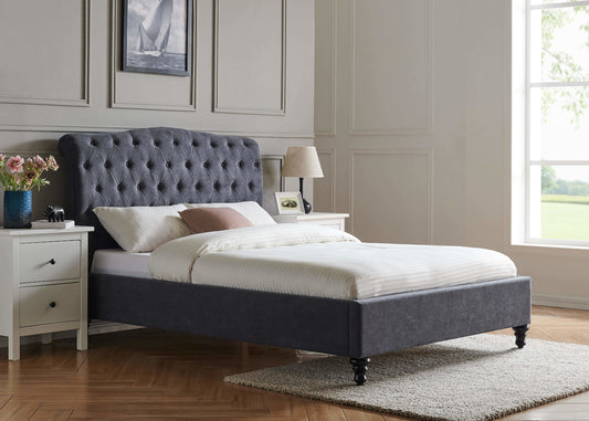 Rosa Dark Grey Bedframe Range by Limelight