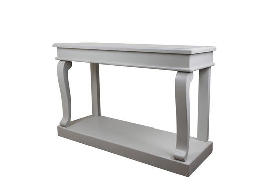 Scroll Console Table in Warm Grey by Tara Lane