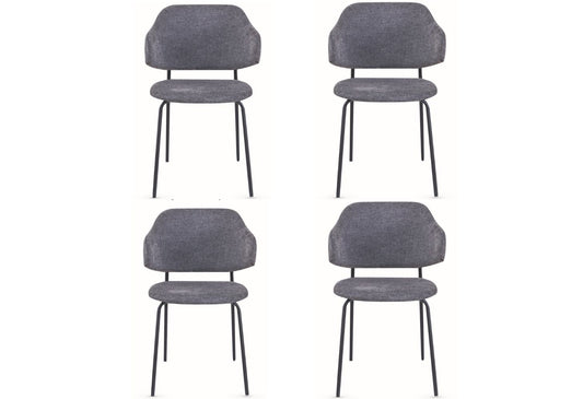 Set of 4 Dark Grey Blake Dining Chairs