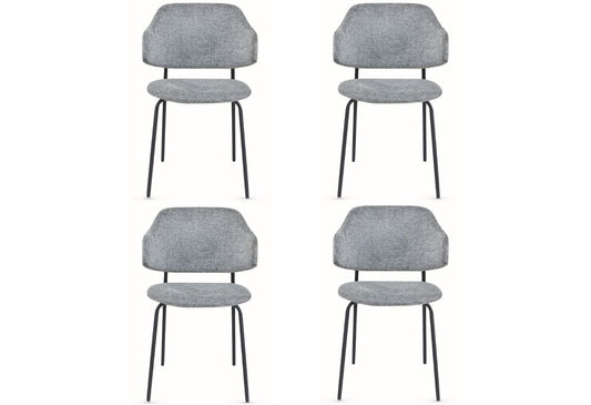 Set of 4 Light Grey Blake Dining Chairs