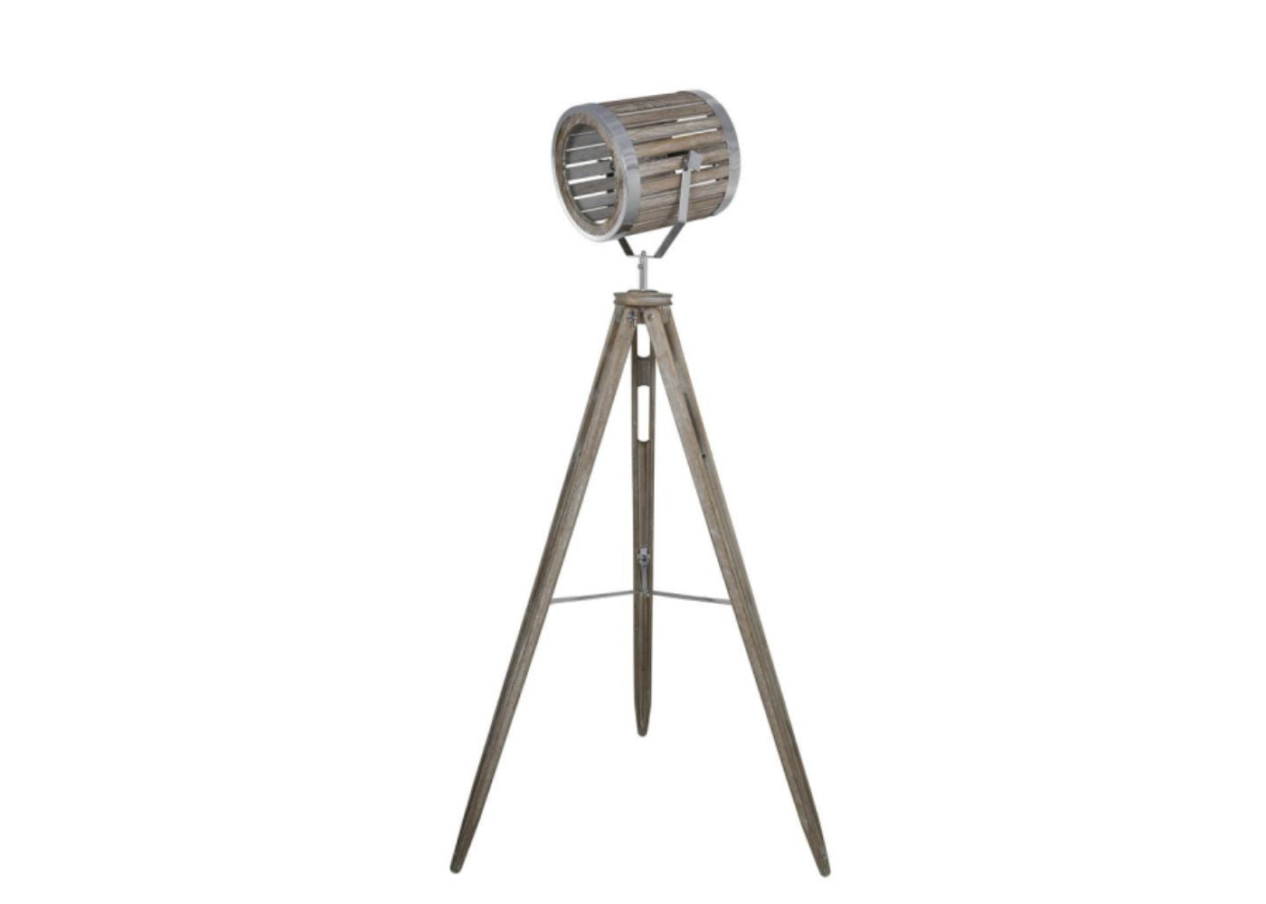 Grey Wood Hollywood Directors Floor Lamp by CIMC