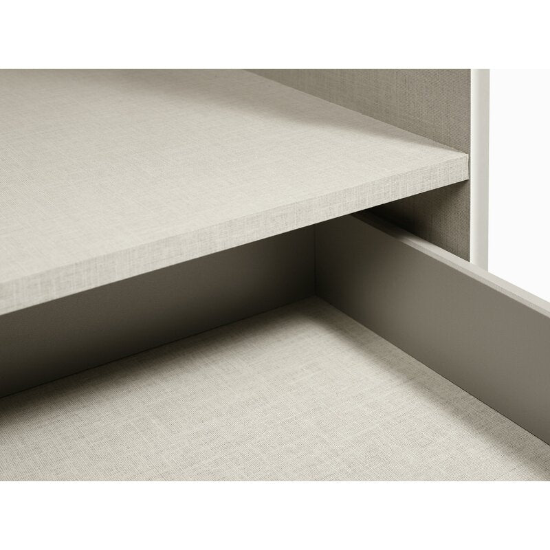 Stuttgart Silk Grey/ Alpine White 4 Door Wardrobe Drawer