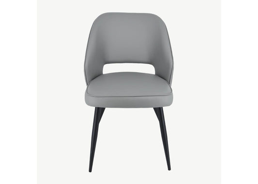 Sutton Light Grey PU Dining Chair by Balmoral Front