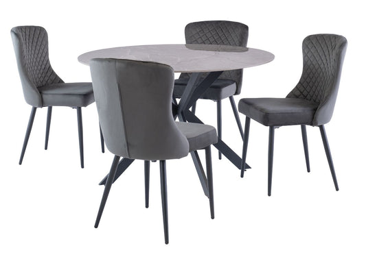 Taranto Grey Dining Table and Hanover Chair Range