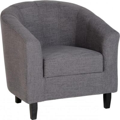 Tempo Grey Fabric Tub Chair by Wholesale