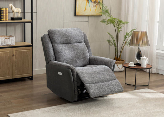 Treyton Electric Reclining Sofa Range in Grey Fusion by Annaghmore