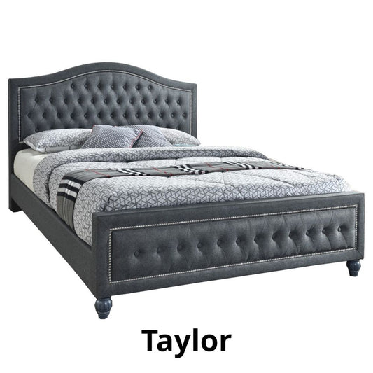 Taylor Grey 5ft King-Size Bedframe by GIE