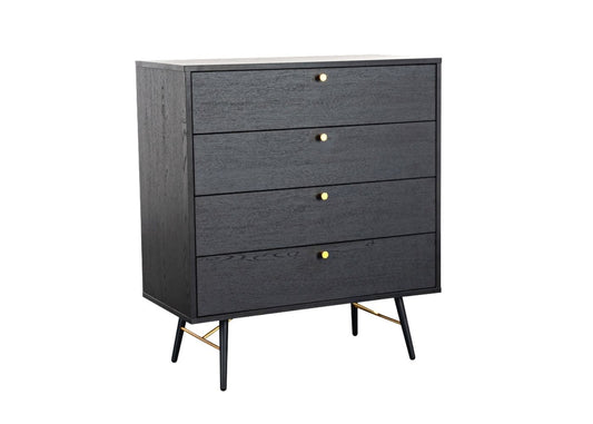 Barcelona Black & Copper 4-Drawer Chest by Vida Living