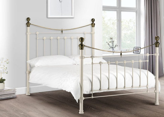 Victoria Stone White Bedframe Range by Julian Bowen