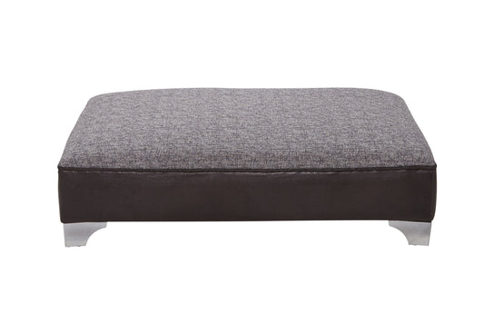 Wave Como Charcoal/ Colorado Black Footstool by Red Rose