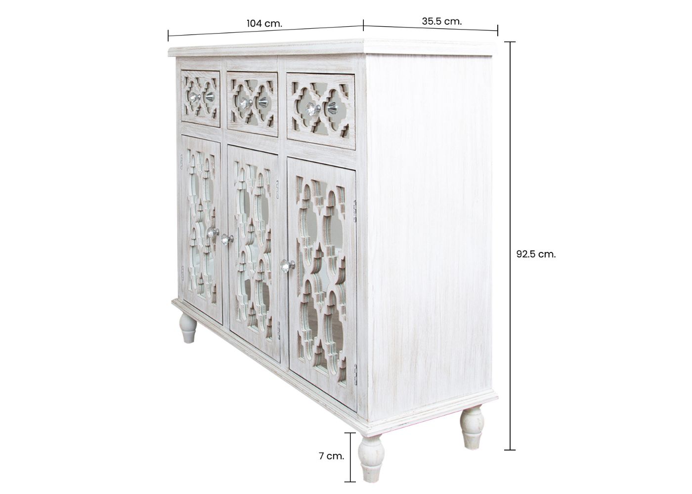 Hampton Beach 3-Drawer & 3-Door Sideboard by CIMC Dimensions