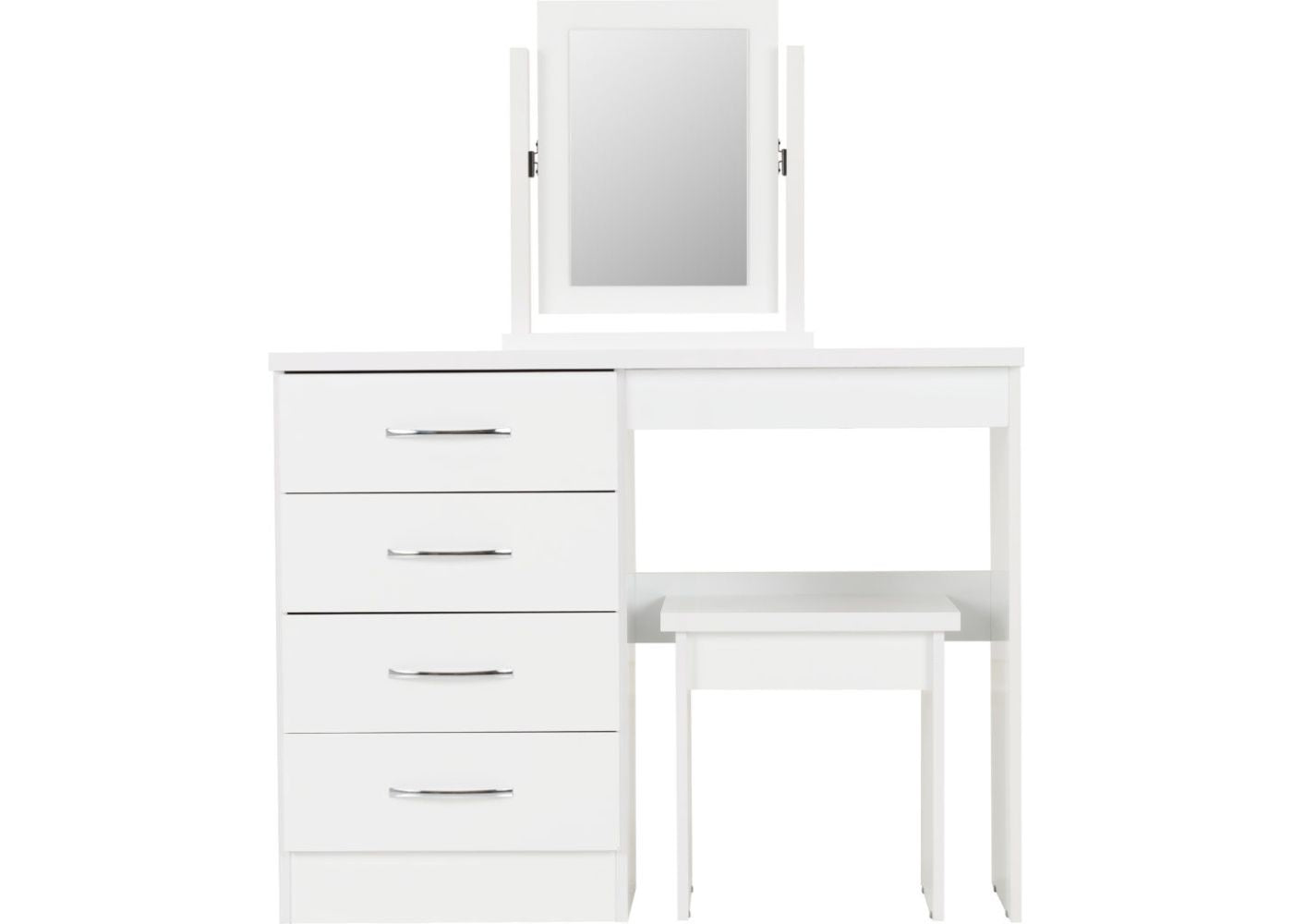4-drawer Dressing Table Set Nevada Wholesale White 4-drawer Dressing Table Set Nevada Wholesale White
