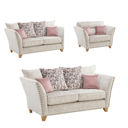 Paris Darwen Nickel 3+2+1 Sofa Set by Lebus